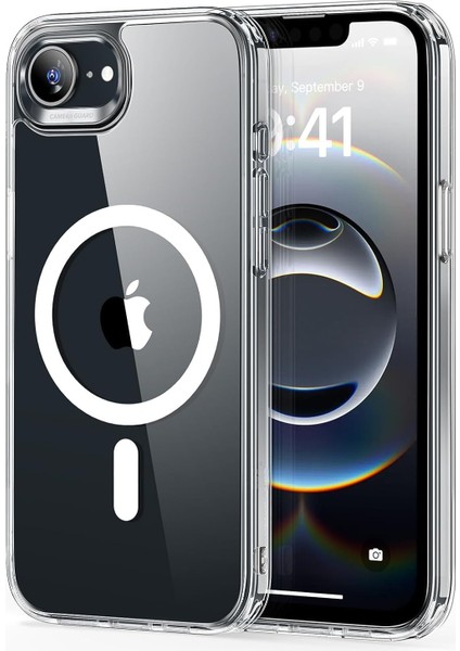 Premium 16E (Mag-Safe) ile Uyumlu Şeffaf Kılıf Manyetik Şarj Özellikli