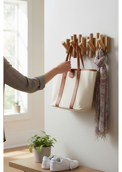 Ahşap 5'li Duvar Askılığı fırsatları