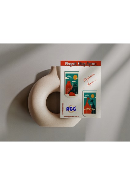 Magnetli (Mıknatıslı) Kitap Ayracı Doğa Temalı 2li Set modelleri