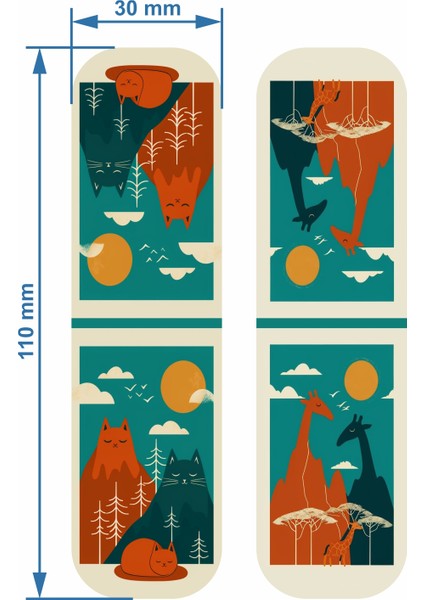 Magnetli (Mıknatıslı) Kitap Ayracı Doğa Temalı 2li Set indirimleri