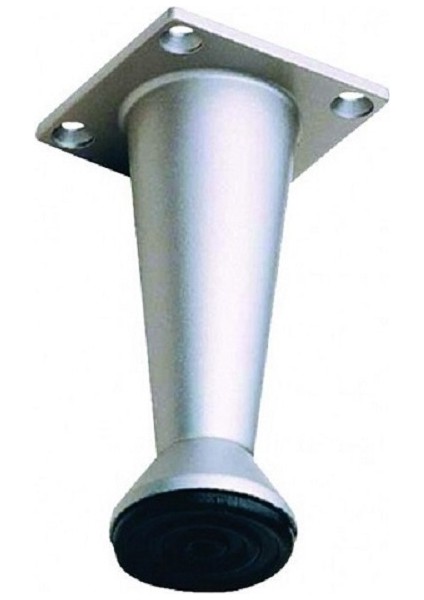 4 ADET, 8 cm Plastik Mat Krom Konik Ayak