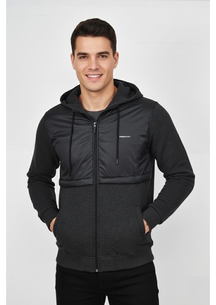 Erkek Kapitone Modelli 3 Iplik Kapüşonlu Sweatshirt BGL-ST04865