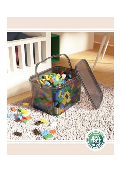 10 Litre 4&apos;lü Oyuncak Düzenleme Kutusu - Renkli Çok Amaçlı Istiflenebilir Organizer modelleri