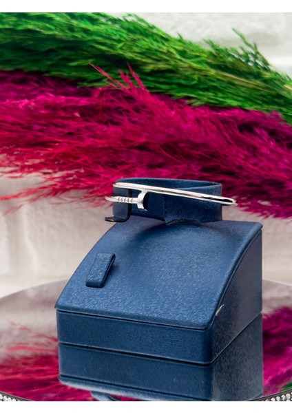 925 Ayar Gümüş Italyan Çivi Desenli Popüler Kadın Bilezik modelleri