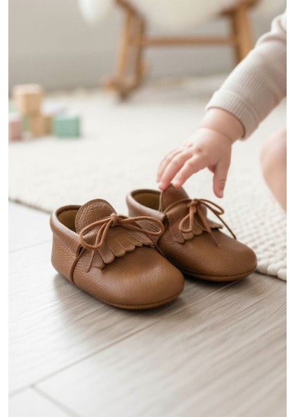 Hakiki Deri Bebek Patik Makosen Ayakkabı