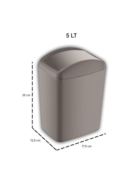 Soft Çöp Kutusu Döner Kapak 5 Lt Bej modelleri