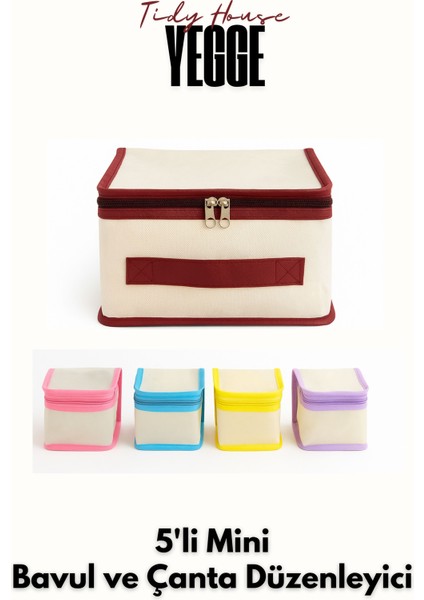 5'li Mini Bavul Düzenleyici Set Valiz Içi Düzenleyici Hurç Seti – Seyahat Çantası Organizer Seti fiyatları