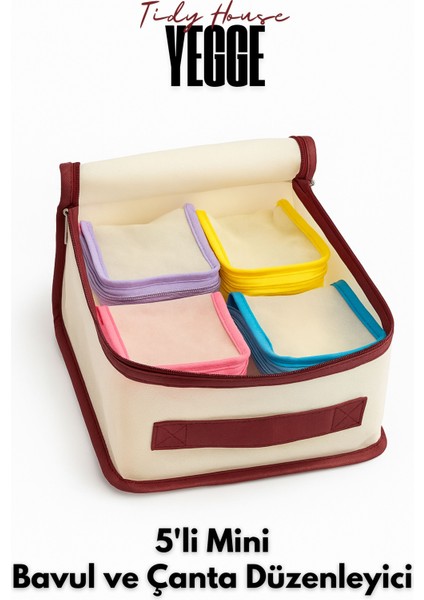 5'li Mini Bavul Düzenleyici Set Valiz Içi Düzenleyici Hurç Seti – Seyahat Çantası Organizer Seti modelleri