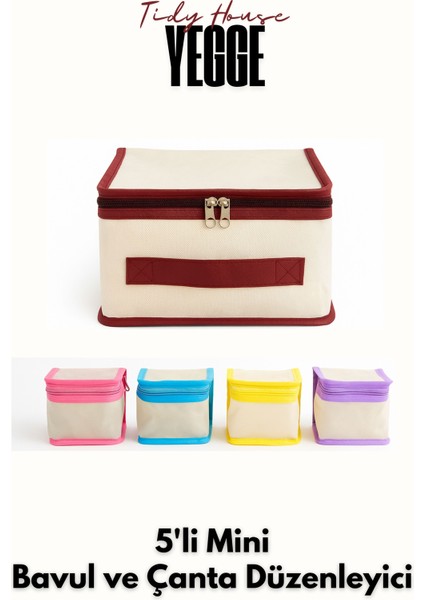 5'li Mini Bavul Düzenleyici Set Valiz Içi Düzenleyici Hurç Seti – Seyahat Çantası Organizer Seti fırsatları