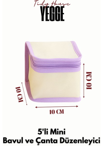 5'li Mini Bavul Düzenleyici Set Valiz Içi Düzenleyici Hurç Seti – Seyahat Çantası Organizer Seti indirimleri
