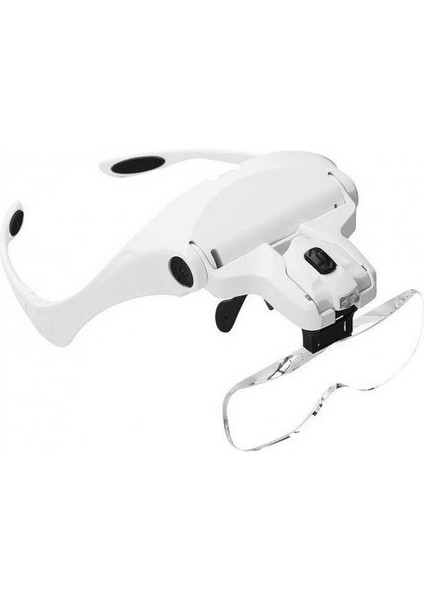 -5 Lens 1.0x-3.5x, 2led Işıklı ile Ayarlanabilir Gözlük BÜYÜTEÇ9892B2 ( Lisinya )