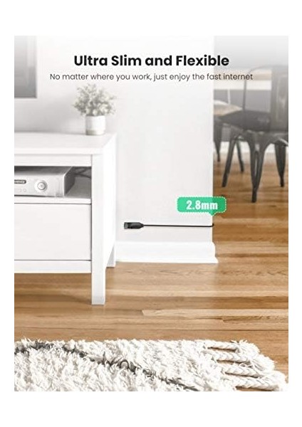 CAT6A Slim 10 Gbps Ethernet Kablosu 1 Metre fiyatları