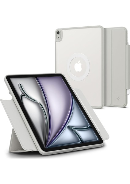 iPad Air 13 Inç M3 (2025) / M2 (2024) ile Uyumlu Kılıf Air Skin Pro Onetap Metal Ring Magfit Gray - ACS08491