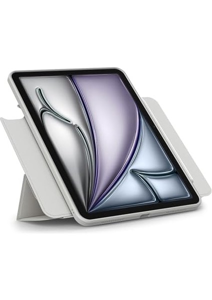 iPad Air 13 Inç M3 (2025) / M2 (2024) ile Uyumlu Kılıf Air Skin Pro Onetap Metal Ring Magfit Gray - ACS08491 fiyatları