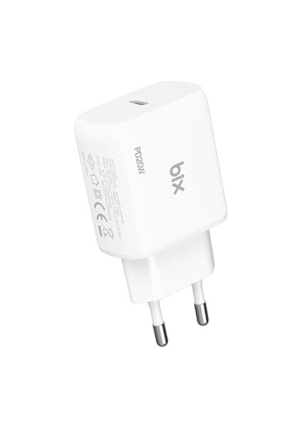 BXCL20TA 20W Pd Süper Hızlı Type-C Şarj Cihazı, Type-C’den Kablosuyla 14/14 Pro/14 Pro Max, 13/12/11/x/xr/xs/serisi, iPad 9, Pro ve Daha Fazlasıyla Uyumlu modelleri
