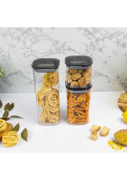 3 &apos;lü Kare Erzak Kabı Seti