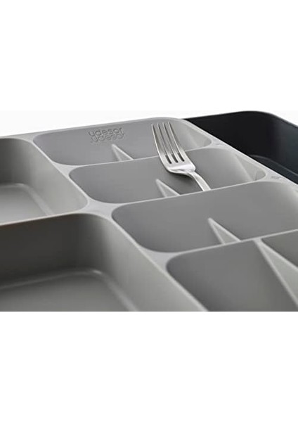 Mutfak Çekmecesi Organizatör Tepsisi, Gümüş Çatal Bıçak Takımı ve Aletler Için, Genişletilebilir, Gri modelleri