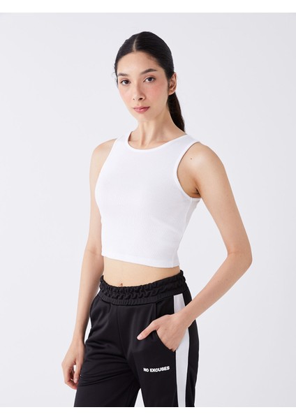 Yeni Sezon Kadın Bisiklet Yaka Düz Crop