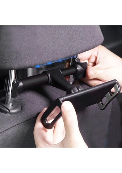 Araba Koltun Arkası Telefon ve Tablet Tutucu 360 Derece Dönebilen Dik ve Yatay Konumlandırılabilen 4 Inç ve 11 Inç Arası Cihazlar Için Uygun NRT-082