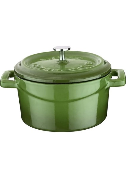 Metal Döküm Mini Tencere, 10 Cm, 0.35 L Hacim, Yeşil