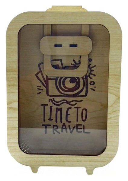 Parabox - 10.000TL Kumbara - Ahşap Para Biriktirme Hedef Kutusu - Time To Travel fiyatları