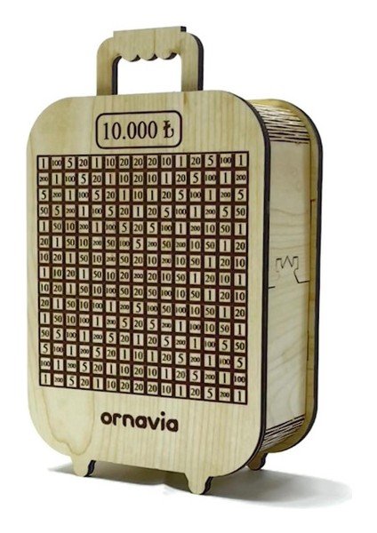 Parabox - 10.000TL Kumbara - Ahşap Para Biriktirme Hedef Kutusu - Time To Travel modelleri