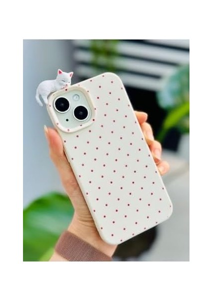 Go Aksesuar 13-14 ve 15 ile Uyumlu 3D Oyuncaklı Puantiye Kedi Tasarımlı Esnek Silikon Kılıfı fiyatları