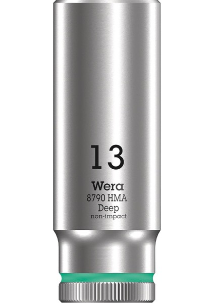 05004535001 8790 Hmb Derin Lokma Anahtar Ucu 3/8 Inç, Turkuaz, 13,0 mm