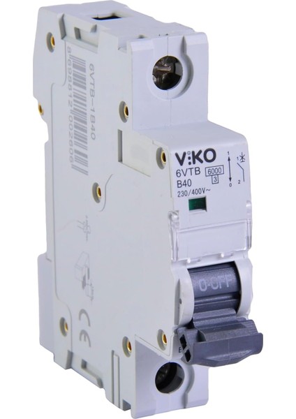 6VTB-1B40 Otomatik Sigorta 6ka B Tipi 1 Kutup 40A