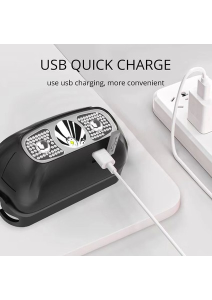 Baretta BRT61 Xpe Pearls LED Hareket Sensörlü Mini USB Şarjlı Kafa Feneri - Lisinya fırsatları