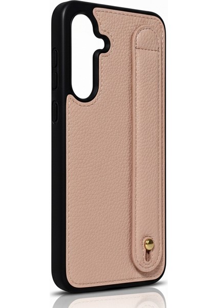 Samsung Galaxy A35 ,tutmaçlı Toz Pembe Yumuşak Deri Kılıf modelleri