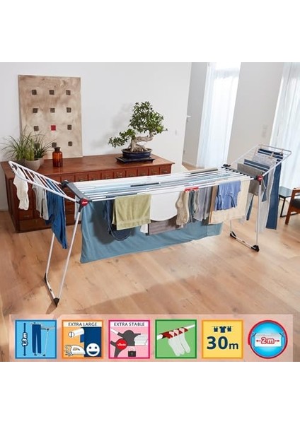 2 Metre&apos;ye Kadar Uzatılabilir, 30 Metre Kurutma Alana Sahip Çamaşır Kurutmalığı modelleri