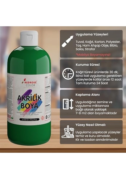 Rose Yeşil Akrilik 500 gr fiyatları