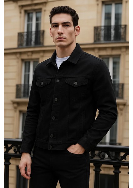 Erkek Günlük Mevsimlik Premium Trend Siyah Kot Ceket fiyatları