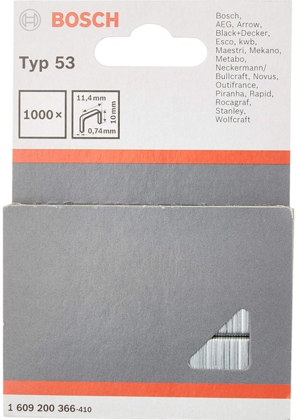 Professional Accessories Ince Zımba Teli Tip 53, Gri, 1000 Adet