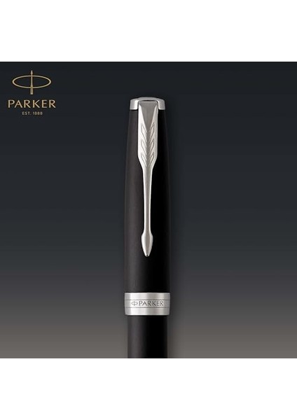 Mat Siyah Krom Tasarımlı Dolma, Orta Kalınlıkta Uç, Mavi Mürekkep modelleri