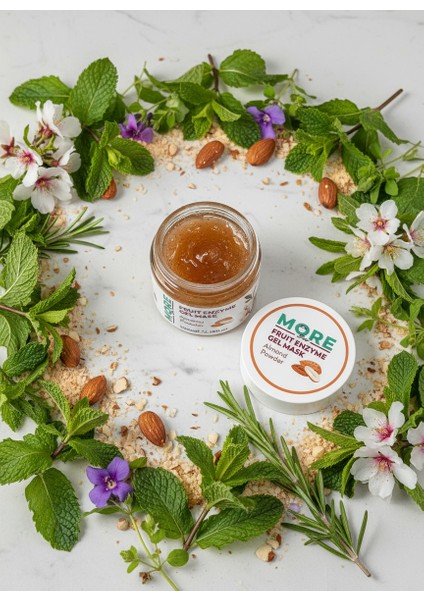 Badem Özlü Doğal Peeling - Fruit Enzyme Gel Mask3 Lü modelleri