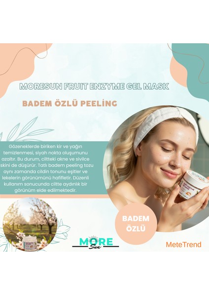 Badem Özlü Doğal Peeling - Fruit Enzyme Gel Mask3 Lü fırsatları