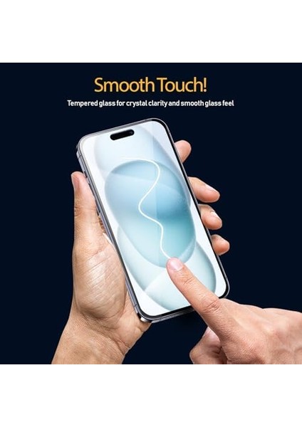 Labs 15 Serisi ile Uyumlu 5d Privacy 2 Adet Uygulama Aparatlı Ekran Temperli Cam Hayalet Ekran ( 15 Pro) modelleri