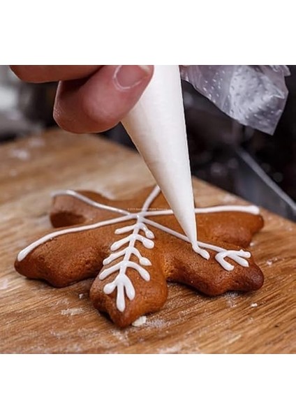 50 Adet Tek Kullanımlık Krema Sıkma Torbası - Profesyonel Pasta ve Tatlı Süsleme Için Dayanıklı Glazür Torbaları modelleri