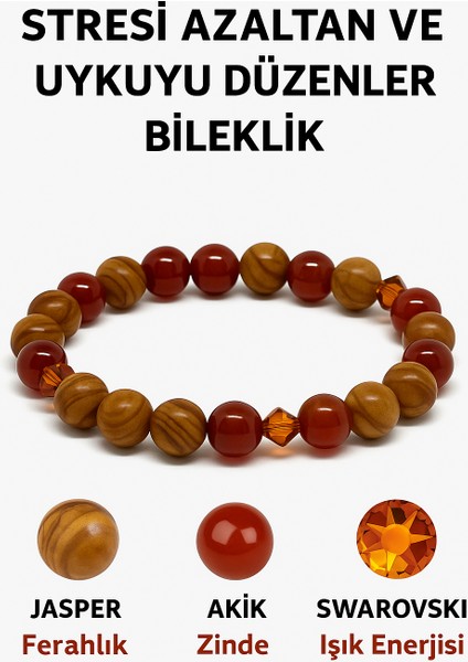 Orijinal Doğal Taş El Yapımı Enerji - Uyum - Denge Sağlayan Bileklik-33