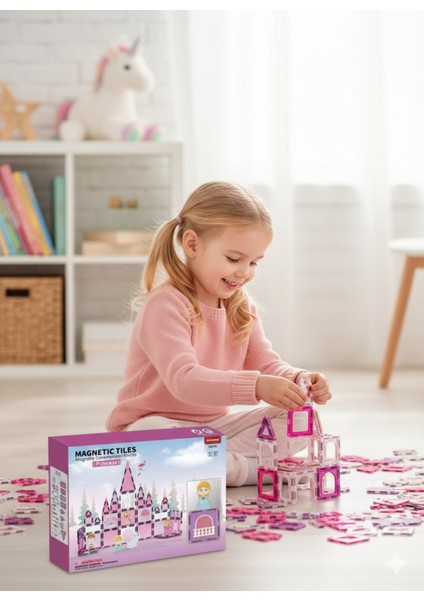 Manyetik Yapı Blokları Prenses 37 Parça