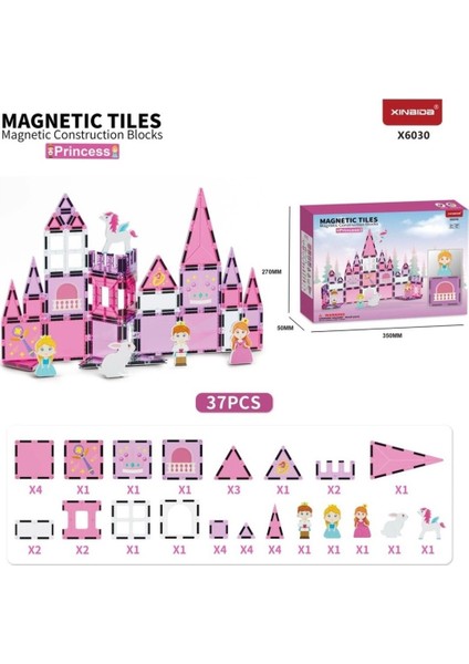 Manyetik Yapı Blokları Prenses 37 Parça fiyatları