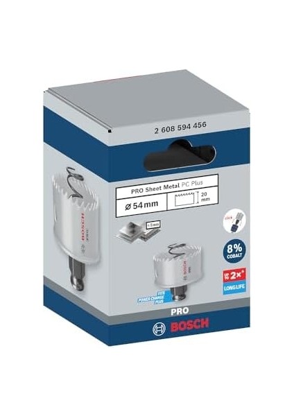 1 x Pro Sheet Metal Power Delikli Testere (Paslanmaz Çelik Levhalar, Çelik Levhalar, Ø 54 Mm, Profesyonel Aksesuar Döner Matkap/sürücü) modelleri