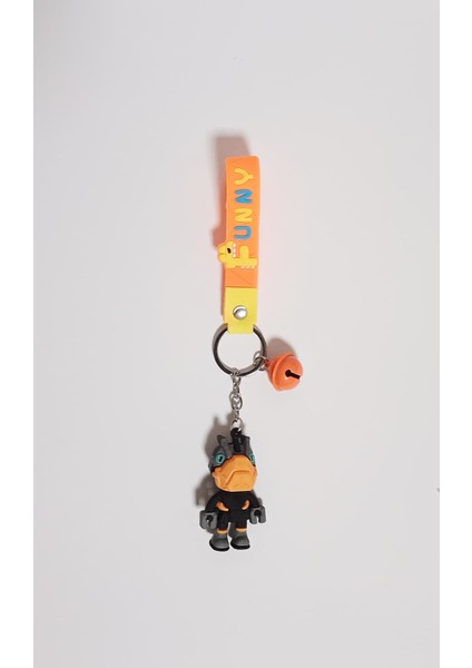 Anahtarlık Siyah Robot