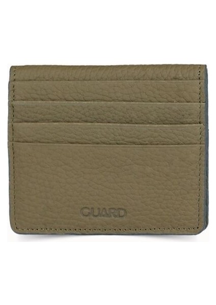 Guard Haki Yeşil Patlı Tasarım Deri Kartlık