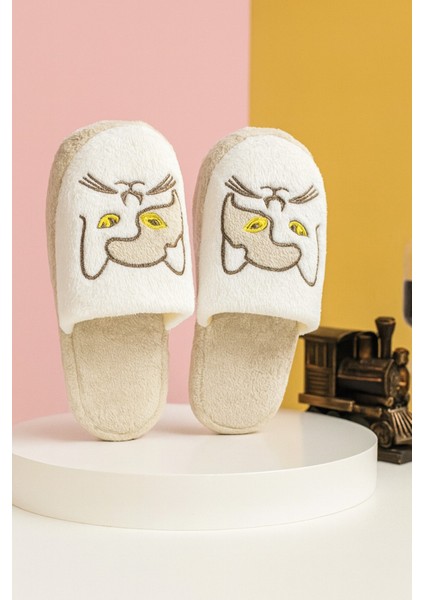 Neko Kedili Kadın Ev Terliği Günlük Rahat Kışlık Terlik