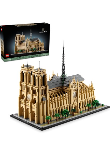 Architecture Mimari Simgeler: Notre Dame 21061 - Seyahat, Mimari ve Tarih Meraklısı Yetişkinler Için ve Sergilenebilir Model Yapım Seti (4383 Parça)