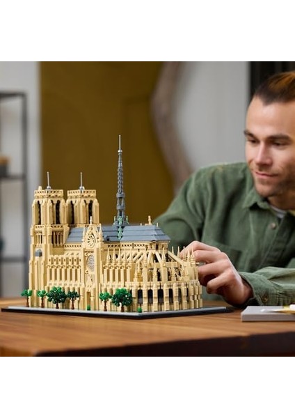 Architecture Mimari Simgeler: Notre Dame 21061 - Seyahat, Mimari ve Tarih Meraklısı Yetişkinler Için ve Sergilenebilir Model Yapım Seti (4383 Parça) fiyatları