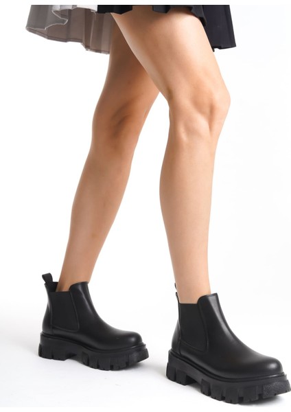 Julx Premium Kadın Siyah Günlük Lastikli Su Geçirmez Bot fırsatları